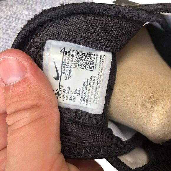 Nike Air Versatile 3 'White Black' Size 12.5 - Picture 15 of 16